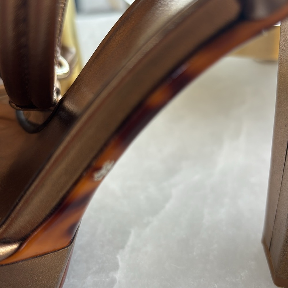 Gucci Women's Metallic Bronze Platform  Heels - Picture 9 of 10